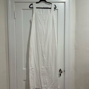 Abercrombie & Finch White Linen Maxi Dress